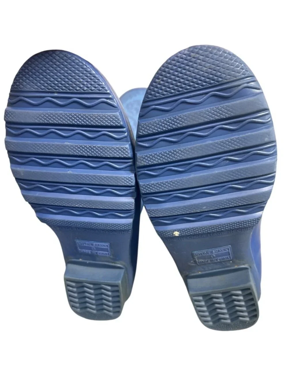 L.L.Bean Wellie Rain Boots Women's 9M Blue Floral Waterproof Rubber Gardening